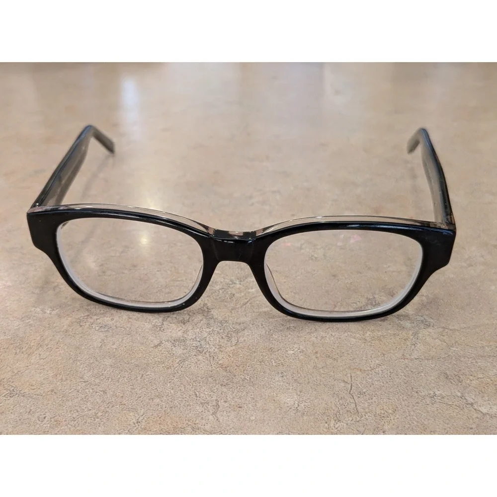 Warby Parker Eyeglasses Colton 102 Shiny Black Rectangular Frame 48-16 145